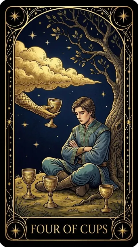 Четвірка Кубків (Four of Cups)