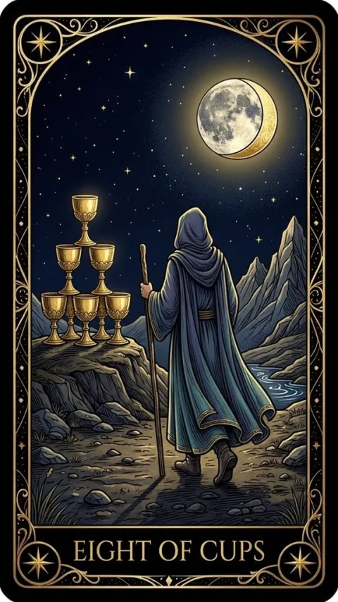 Вісімка Кубків (Eight of Cups)