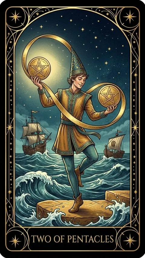 Двійка Пентаклів (Two of Pentacles)