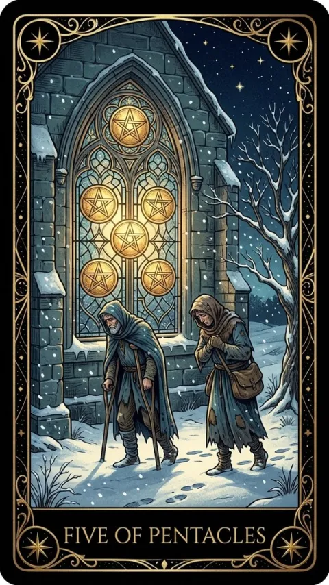 П'ятірка Пентаклів (Five of Pentacles)